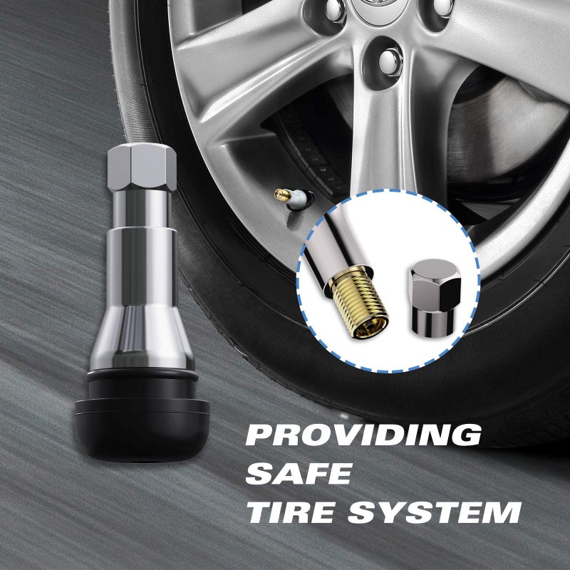 CKAuto صمامات إطارات مطاطية CKAuto TR413AC كروم (عبوة 5)  - Image 5